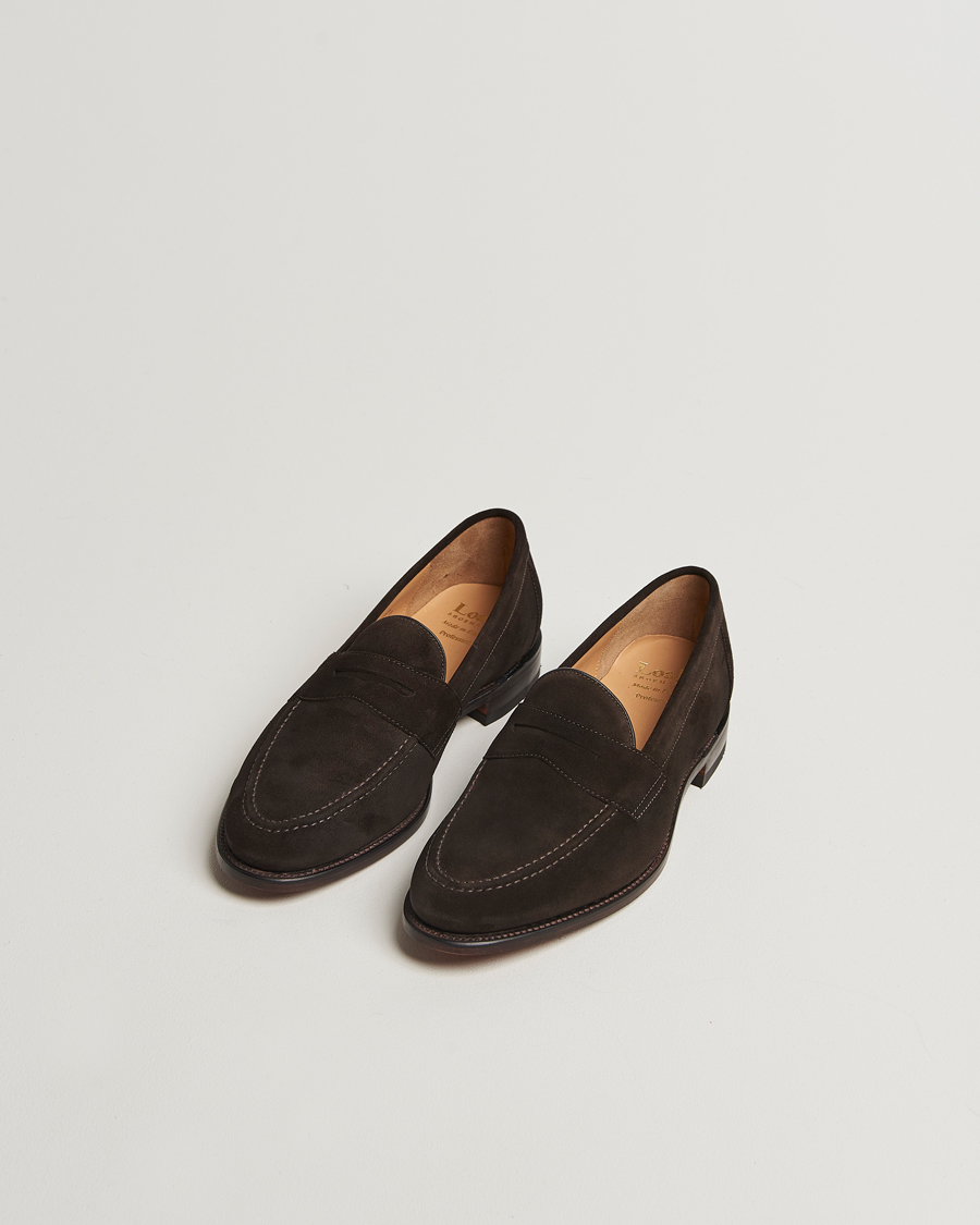 Men | Loafers | Loake Shoemakers | Imperial Suede Loafers Dark Brown