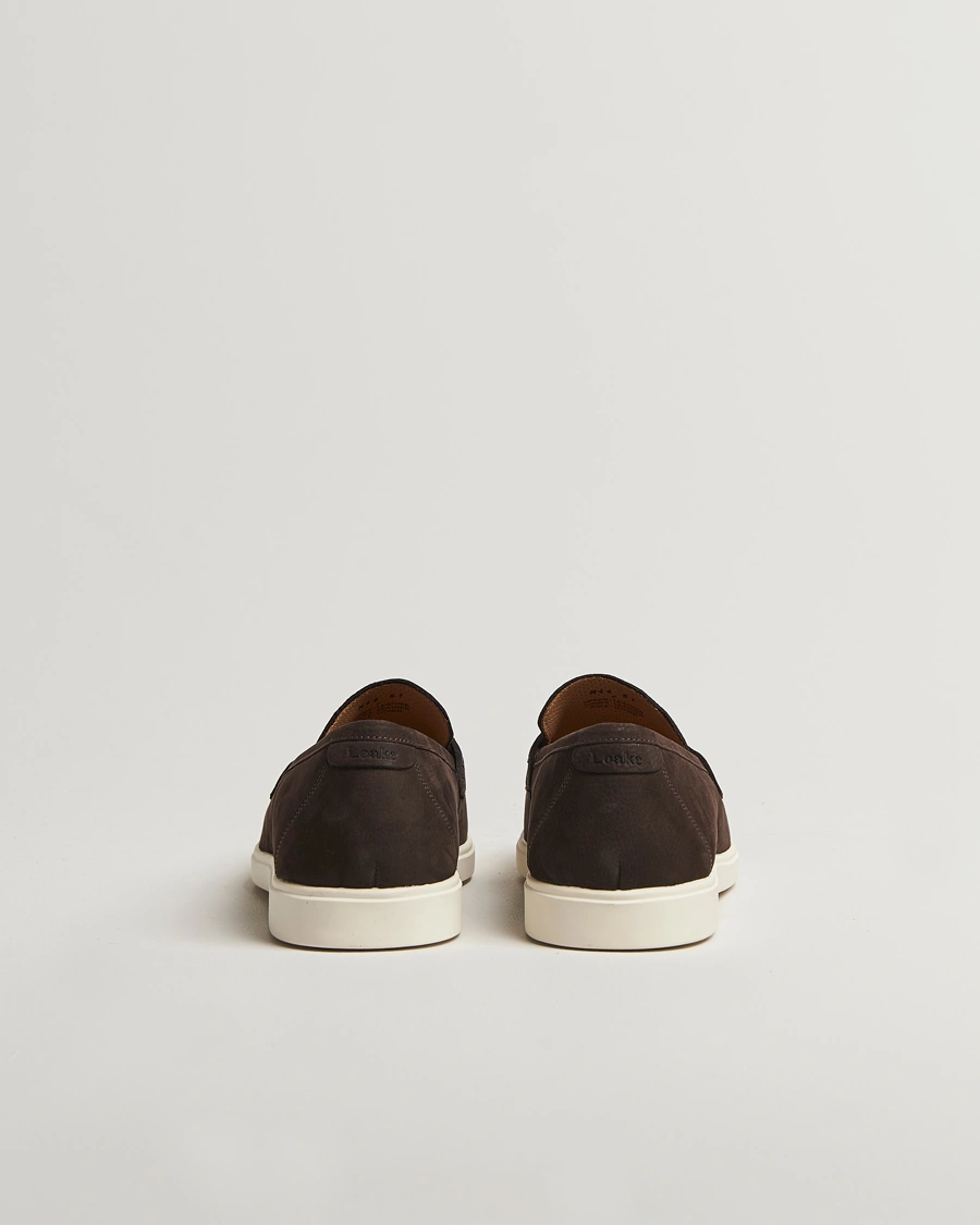 Men | Loafers | Loake 1880 | Como Nubuck Loafers Dark Brown