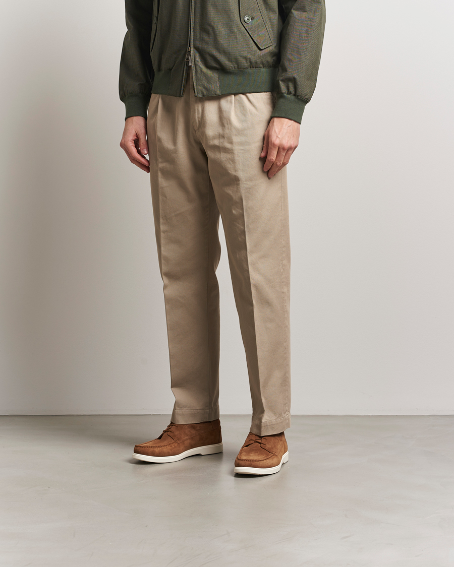 Men | Loafers | Loake 1880 | Sardinia Suede Boat Shoe Loafers Chestnut