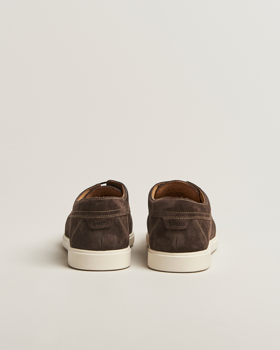 Men | Loafers | Loake 1880 | Sardinia Suede Boat Shoe Loafers Anthracite