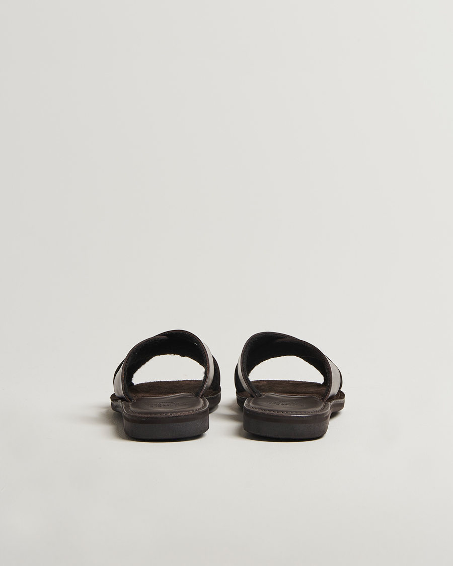 Men | Sandals & Slides | Loake 1880 | Gozo Leather Sandal Dark Brown