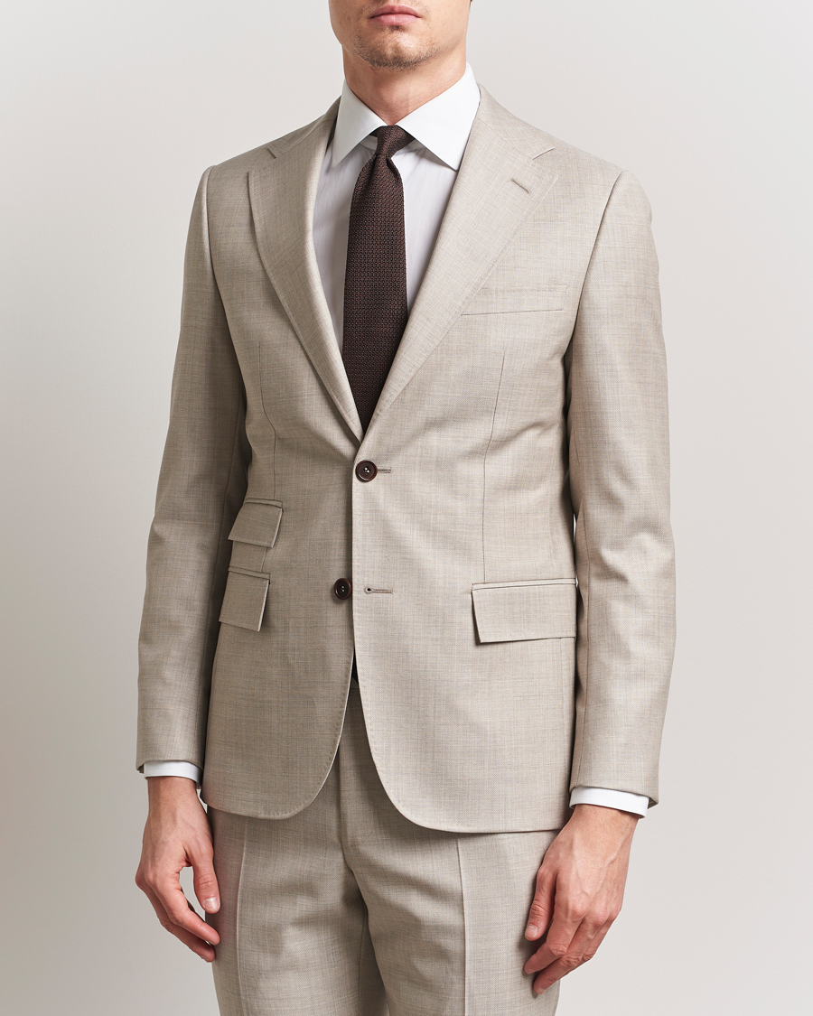 Men | Blazers | Morris Heritage | Prestige Structured Suit Blazer Beige
