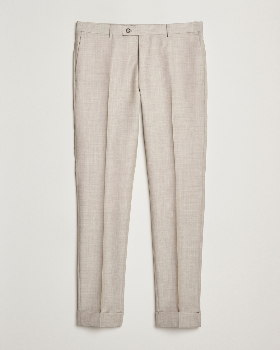 Men | Trousers | Morris Heritage | Prestige Structured Suit Trousers Beige