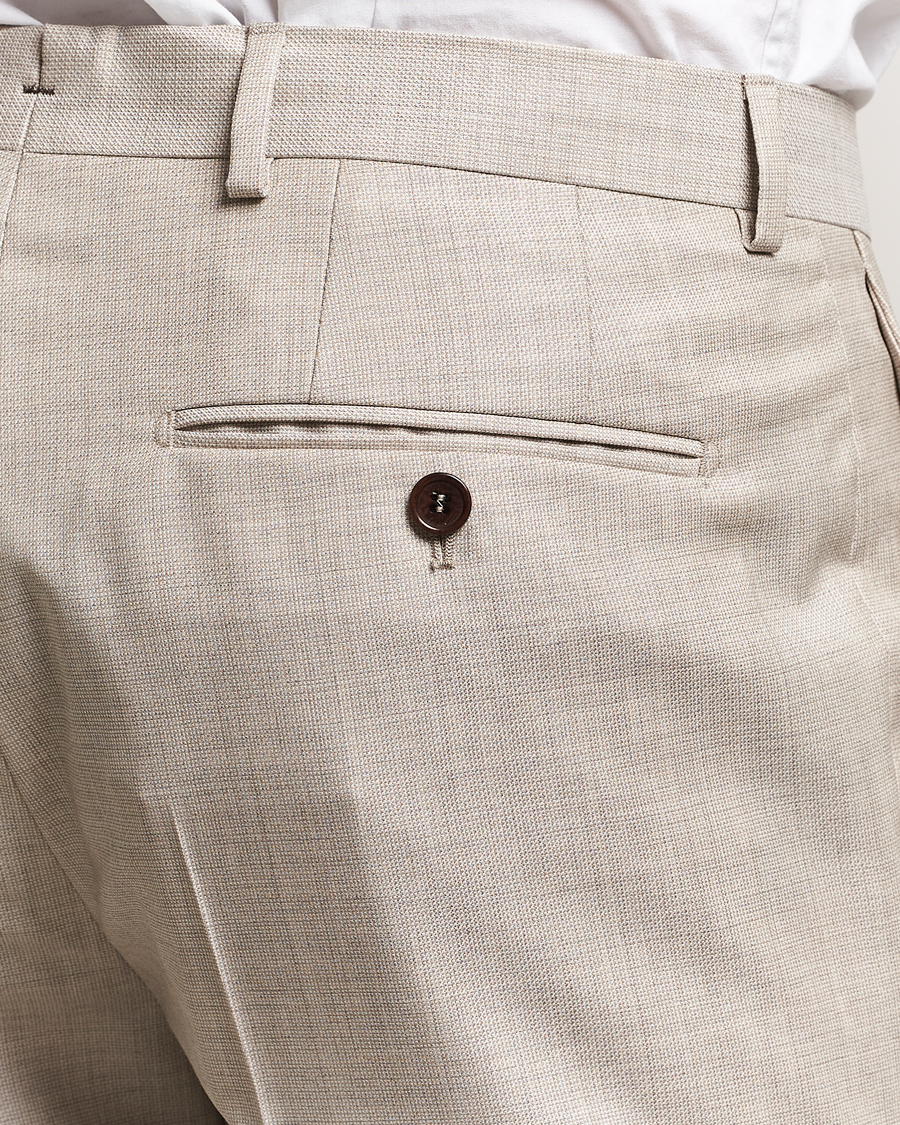 Men | Trousers | Morris Heritage | Prestige Structured Suit Trousers Beige