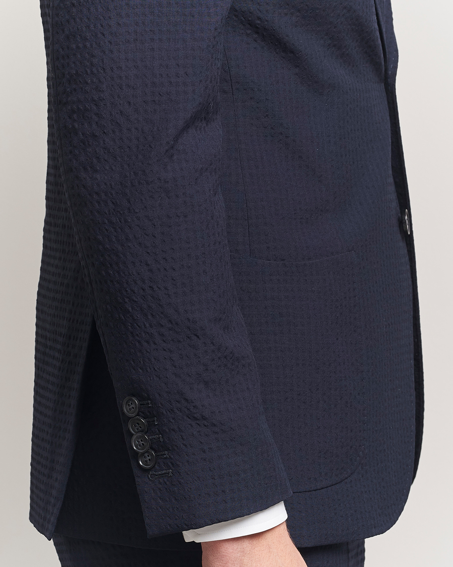 Men | Blazers | Morris Heritage | Seersucker Suit Blazer Navy
