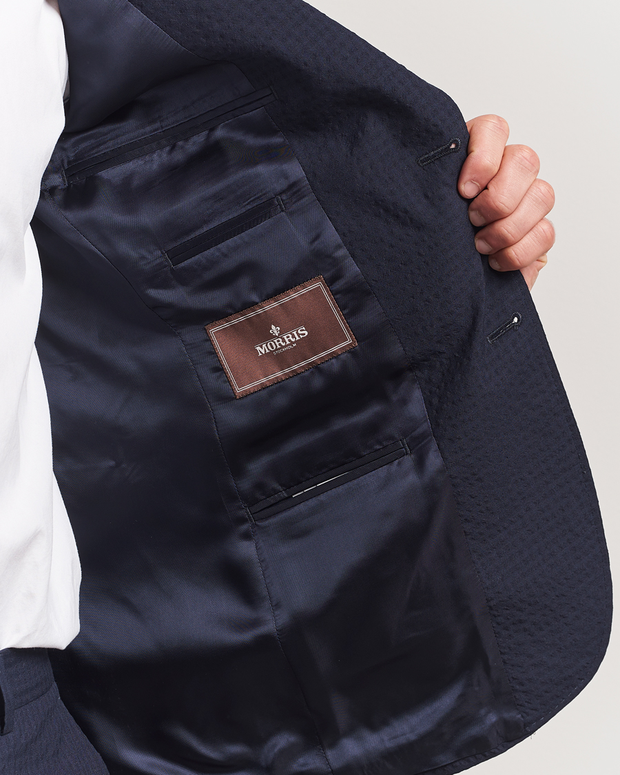 Men | Blazers | Morris Heritage | Seersucker Suit Blazer Navy