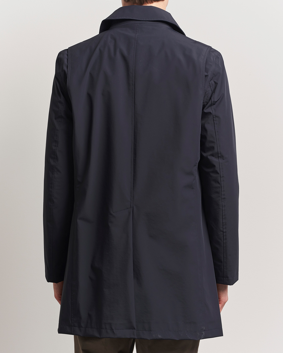 Men | Coats & Jackets | Oscar Jacobson | Nylon Car Coat Navy