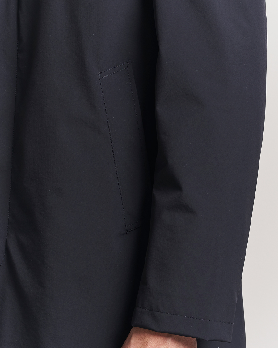 Men | Coats & Jackets | Oscar Jacobson | Nylon Car Coat Navy