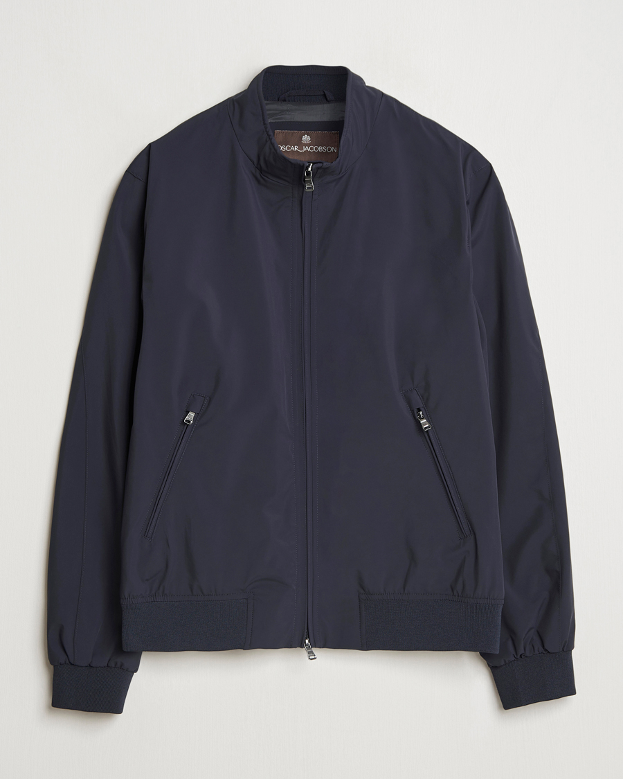 Men | Coats & Jackets | Oscar Jacobson | Bomber Nylon Jacket Navy