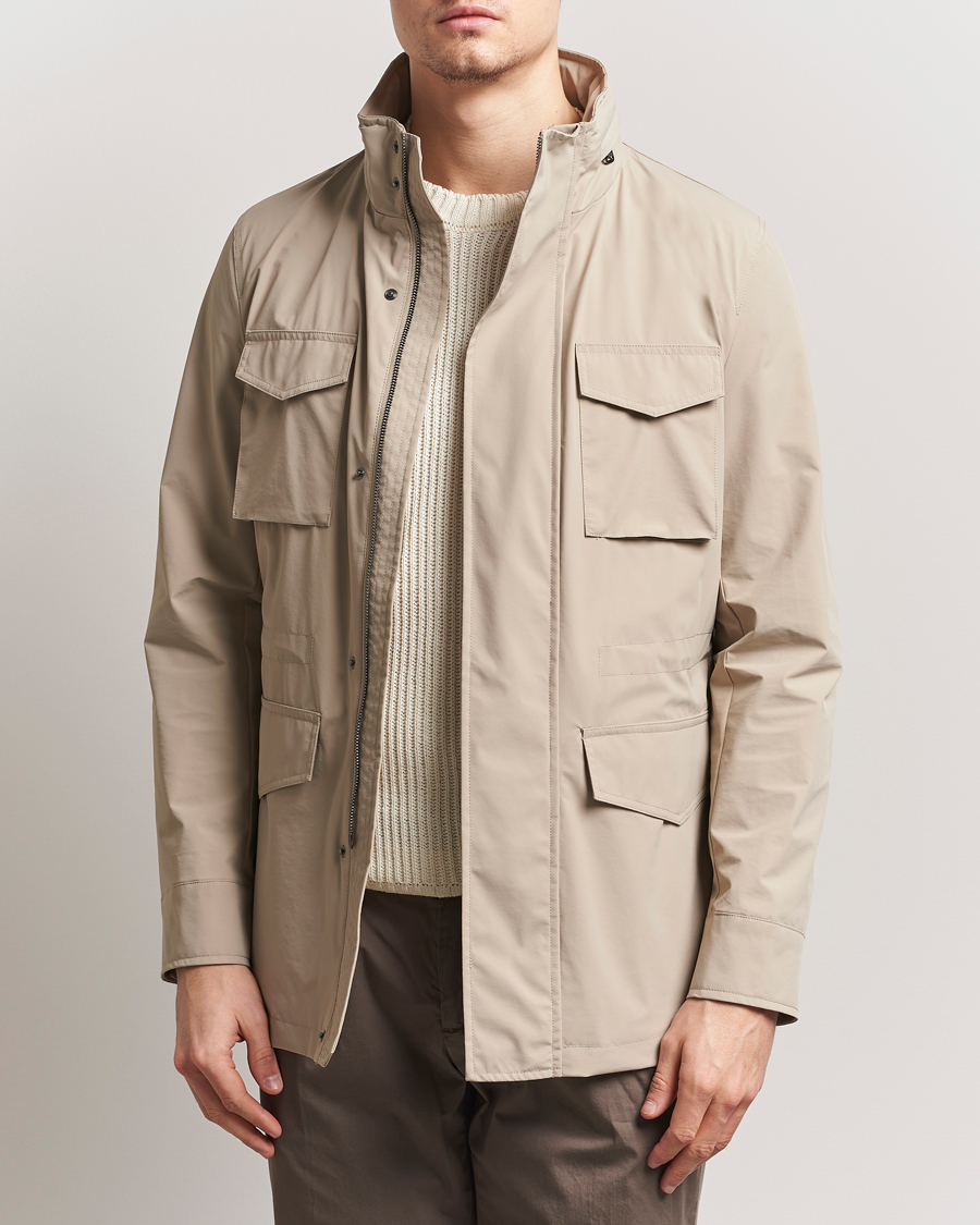 Men | Coats & Jackets | Oscar Jacobson | M65 Nylon Field Jacket Beige