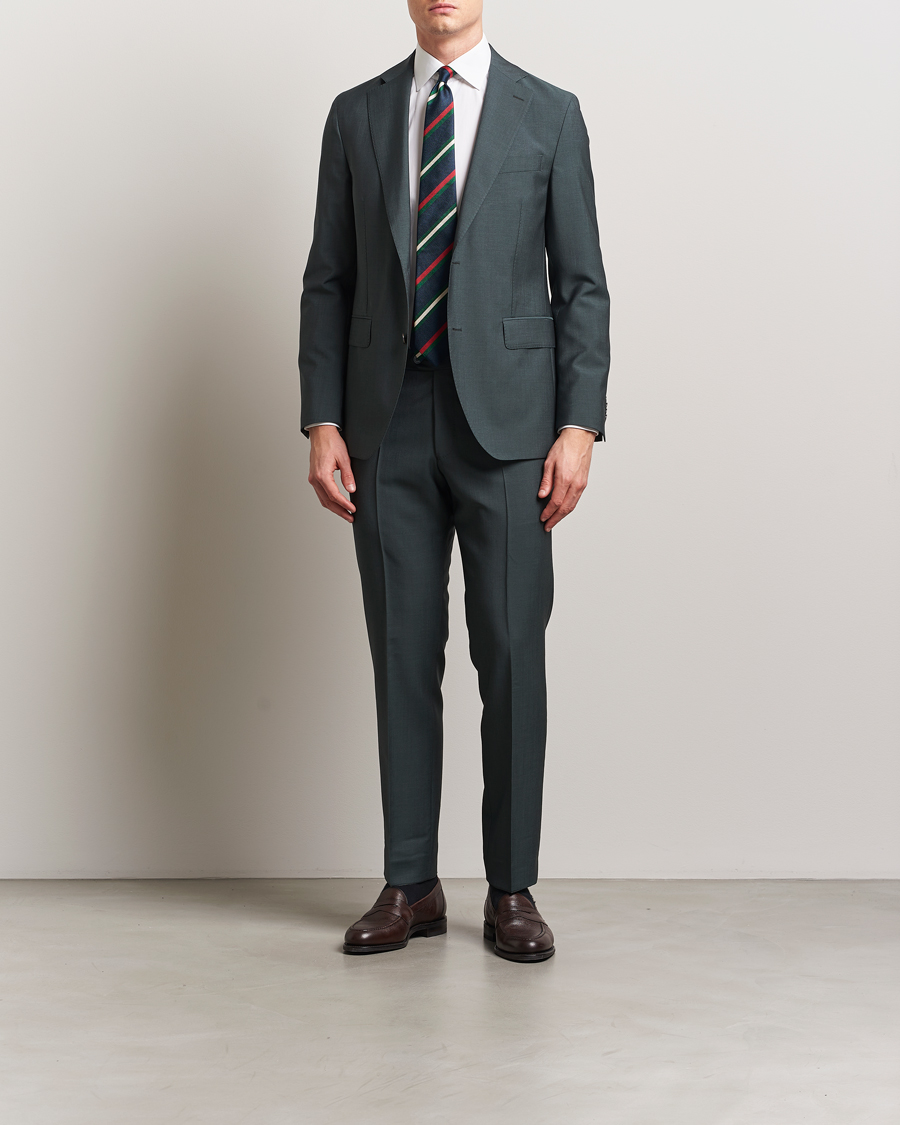 Men | Blazers | Oscar Jacobson | Fogerty Wool/Mohair Suit Blazer Green