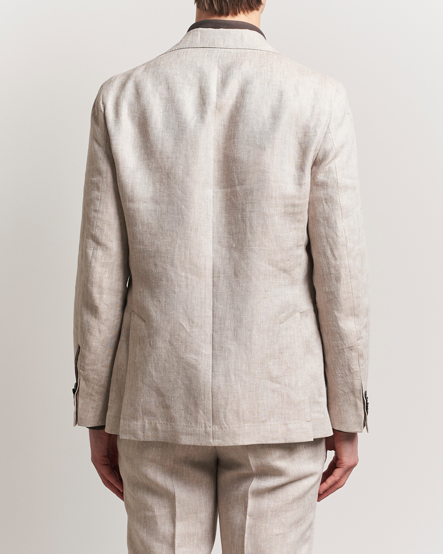 Men | Blazers | Oscar Jacobson | Ferry Soft Linen Blazer Beige