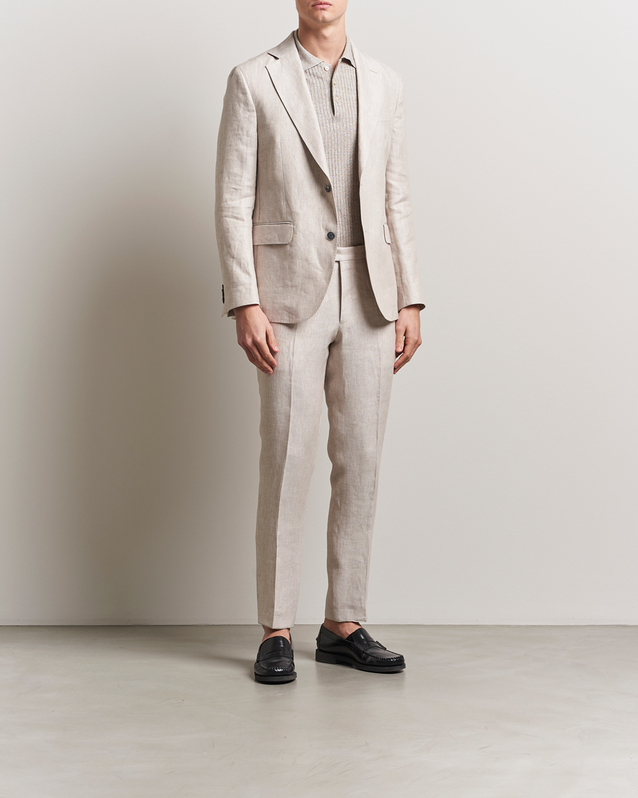 Men | Blazers | Oscar Jacobson | Ferry Soft Linen Blazer Off White