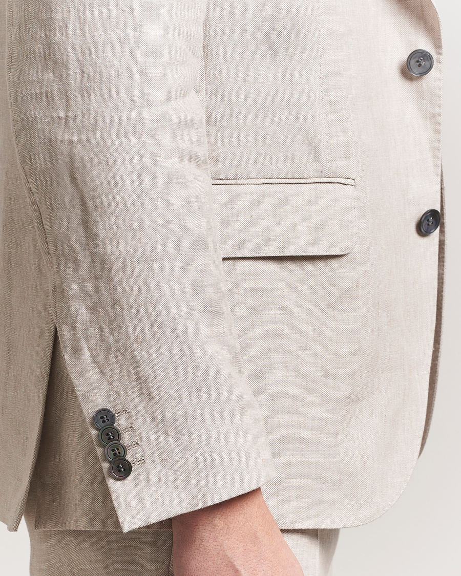 Men | Blazers | Oscar Jacobson | Ferry Soft Linen Blazer Off White