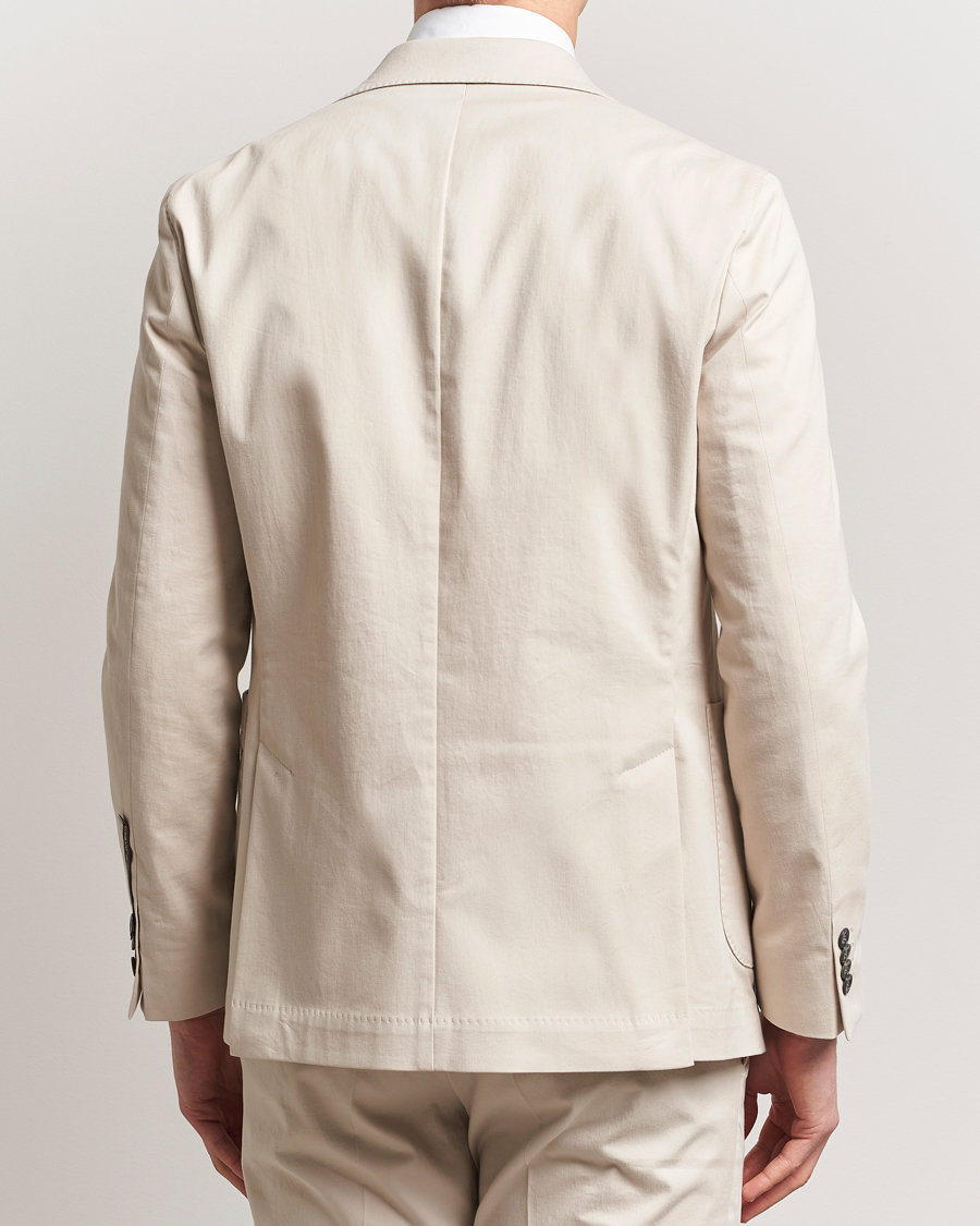 Men | Blazers | Oscar Jacobson | Ferry Patch Cotton Blazer Beige