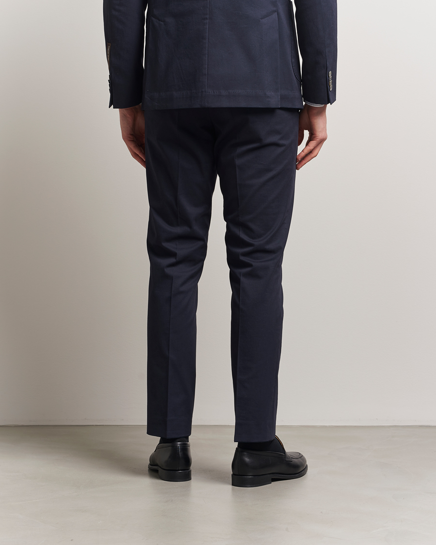Men | Trousers | Oscar Jacobson | Dandy Cotton Trousers Navy