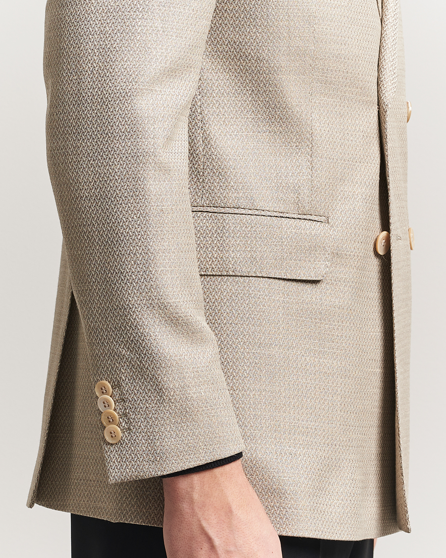 Men | Blazers | Oscar Jacobson | Farris DB Loro Piana Wool/Silk/Linen Blazer Beige
