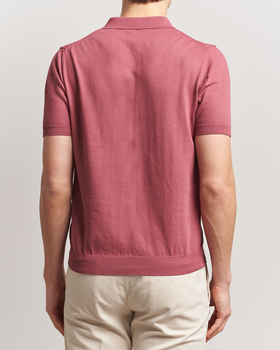 Men | Polo Shirts | Oscar Jacobson | Barto Structured Cotton Polo Dusty Red