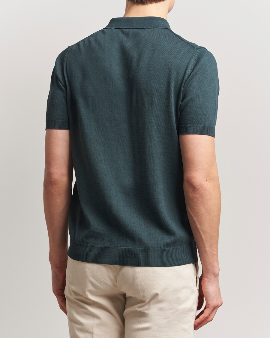 Men | Polo Shirts | Oscar Jacobson | Barto Structured Cotton Polo Green