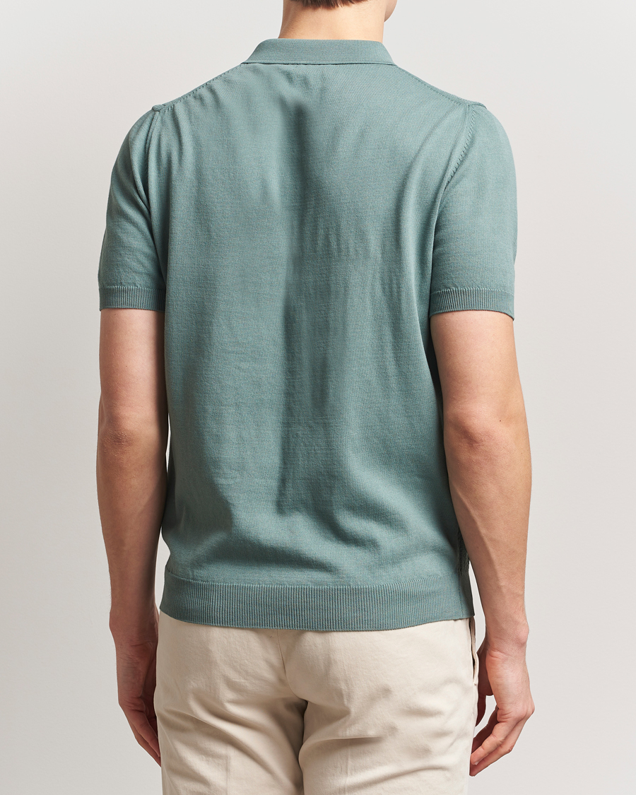 Men | Polo Shirts | Oscar Jacobson | Barto Structured Cotton Polo Light Green