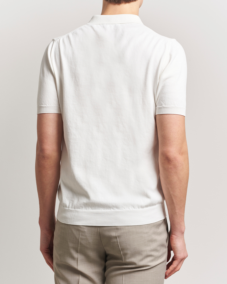 Men | Polo Shirts | Oscar Jacobson | Barto Structured Cotton Polo Snow White