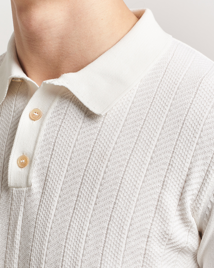 Men | Polo Shirts | Oscar Jacobson | Barto Structured Cotton Polo Snow White