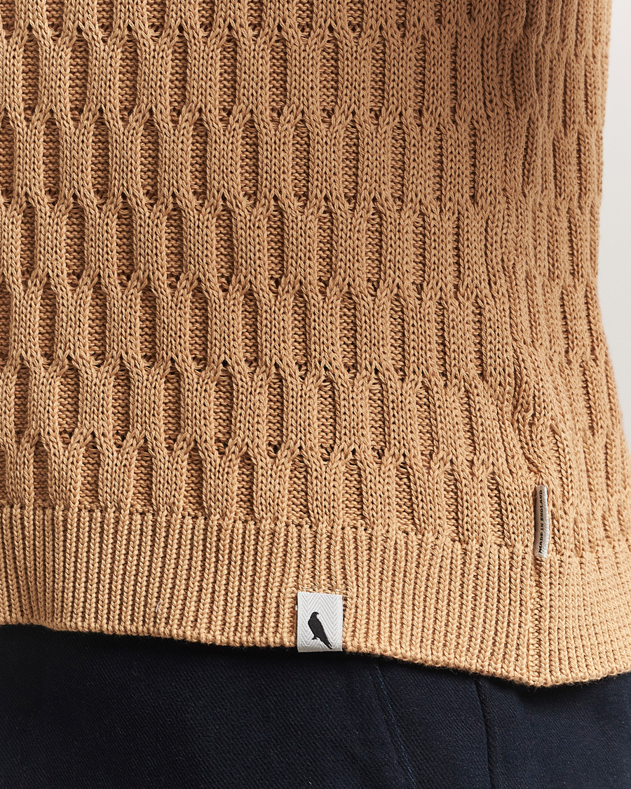 Men | Polo Shirts | Peregrine | Cove Knitted Cotton Polo Shirt Sand