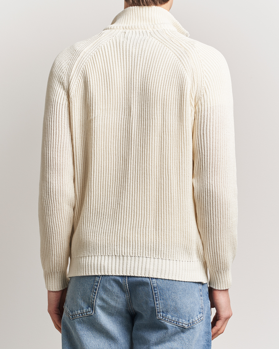 Men | Sweaters & Knitwear | Peregrine | Felix Quarter Zip Jumper White