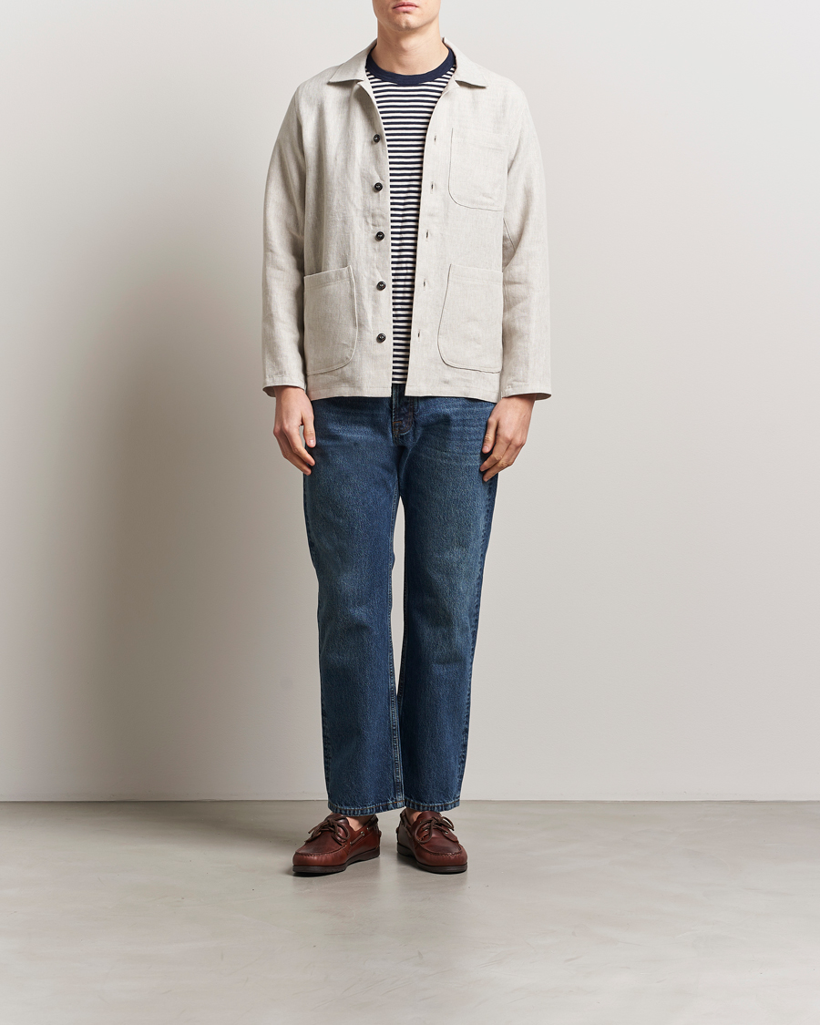 Men | Shirts | Peregrine | Grange Linen Shacket Natural
