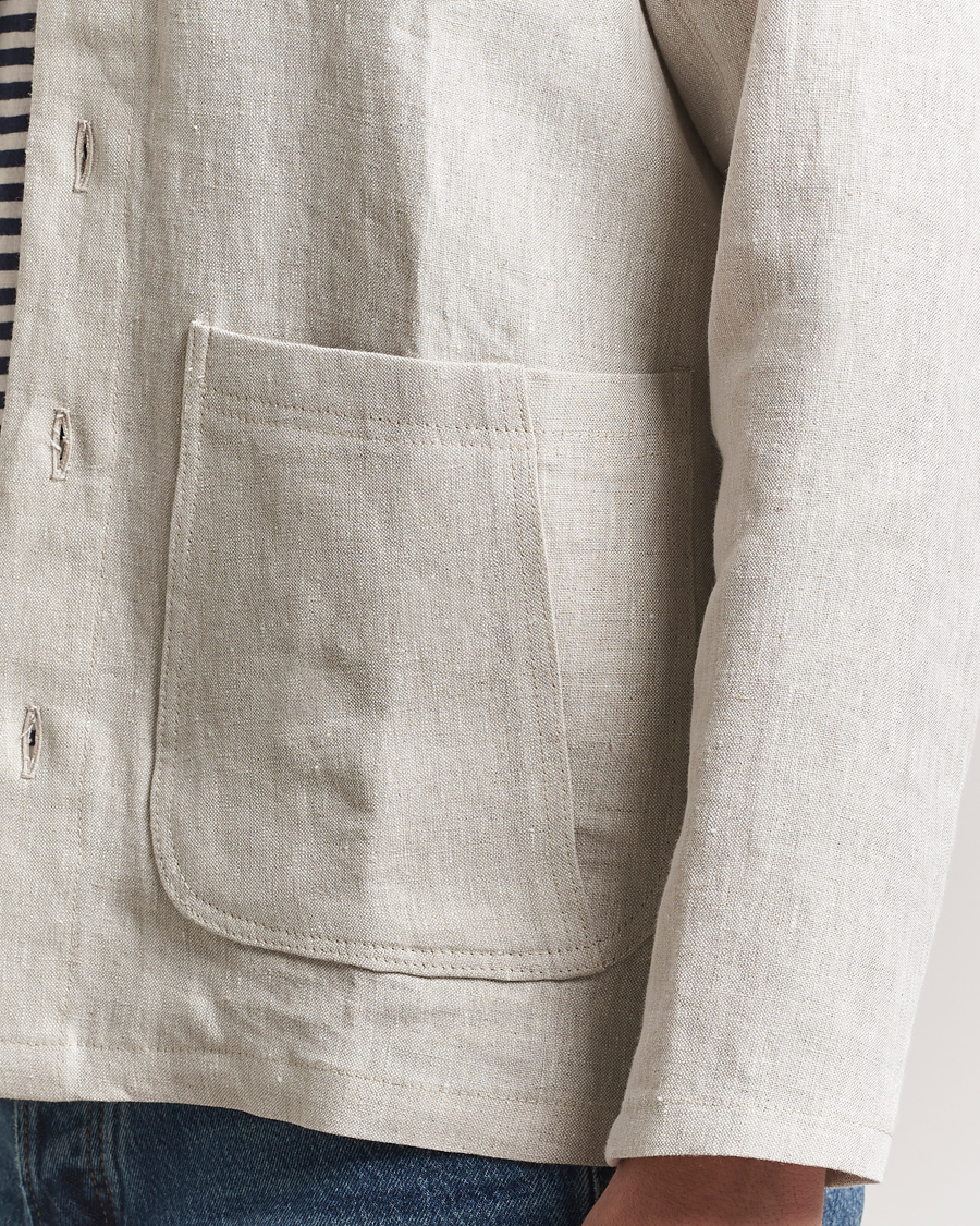 Men | Shirts | Peregrine | Grange Linen Shacket Natural