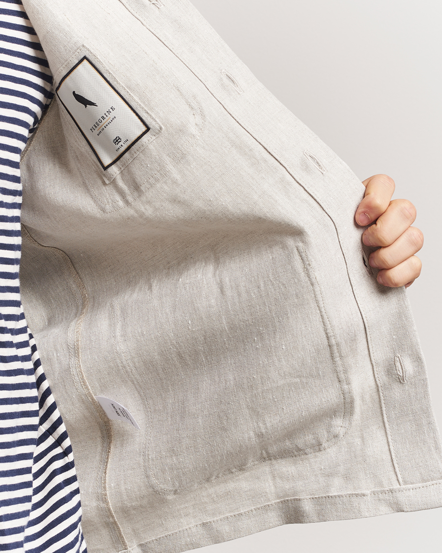 Men | Shirts | Peregrine | Grange Linen Shacket Natural
