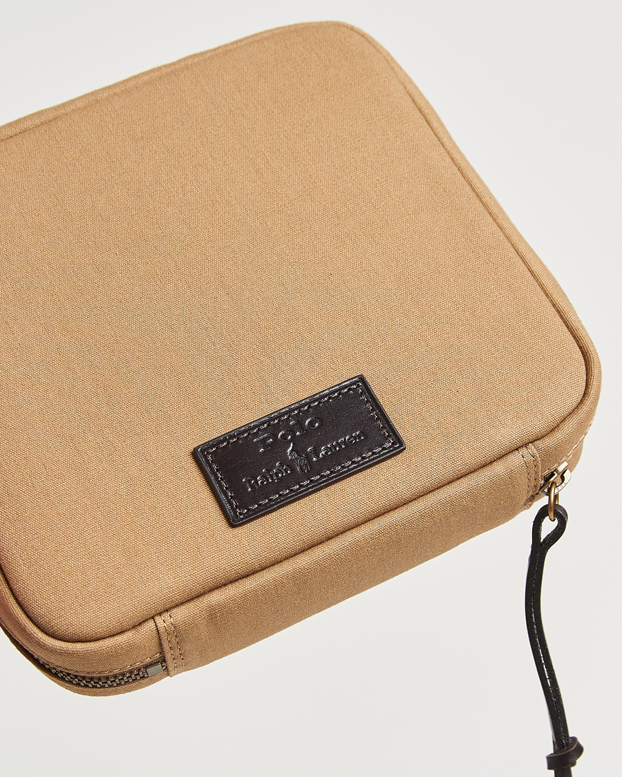 Men | Bags | Polo Ralph Lauren | Canvas/Leather Washbag Montana Khaki