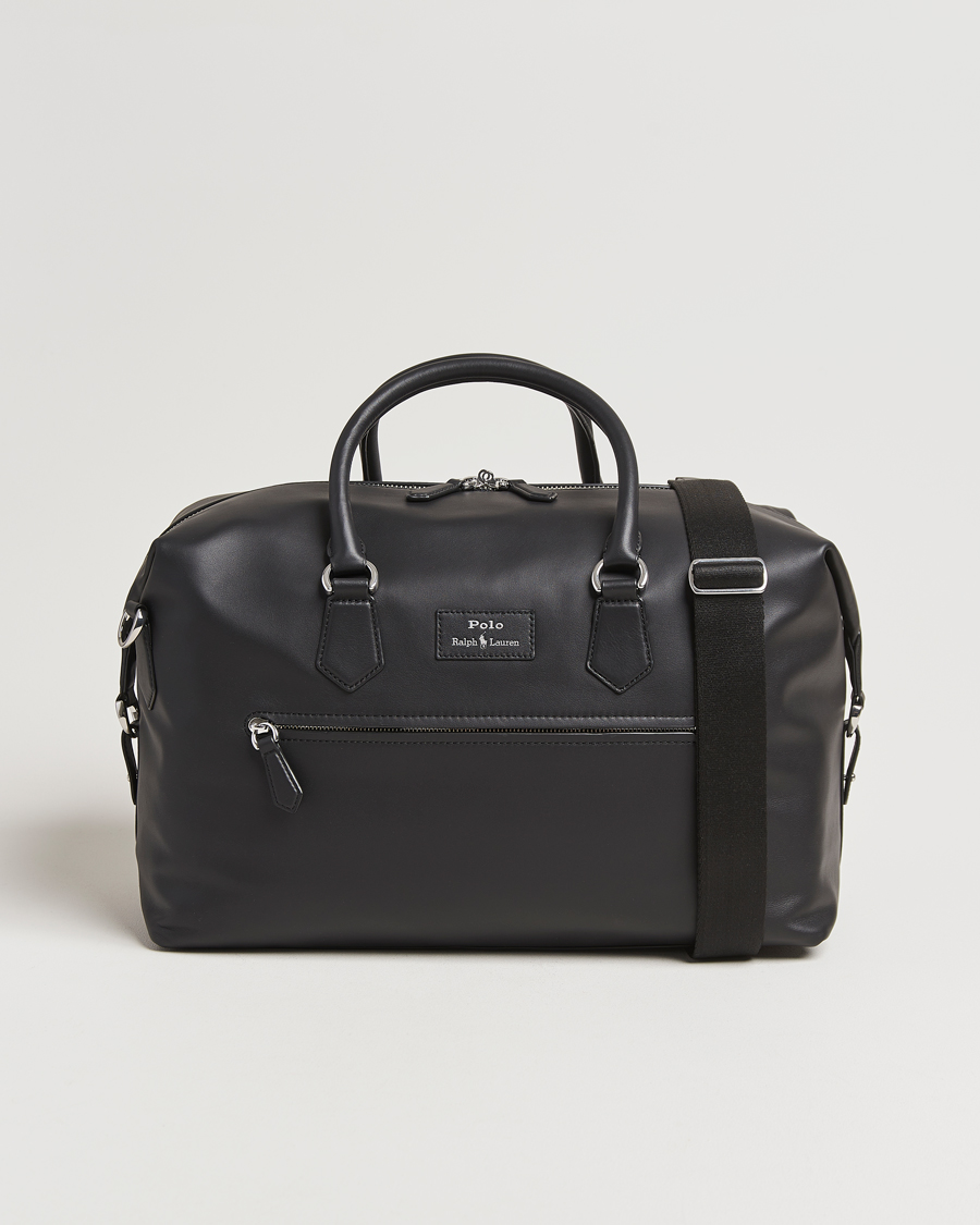 Men | Bags | Polo Ralph Lauren | Smooth Leather Weekendbag Black