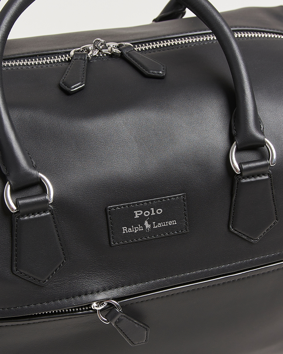 Men | Bags | Polo Ralph Lauren | Smooth Leather Weekendbag Black