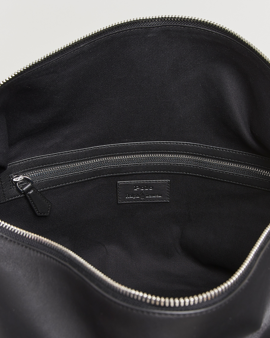 Men | Bags | Polo Ralph Lauren | Smooth Leather Weekendbag Black