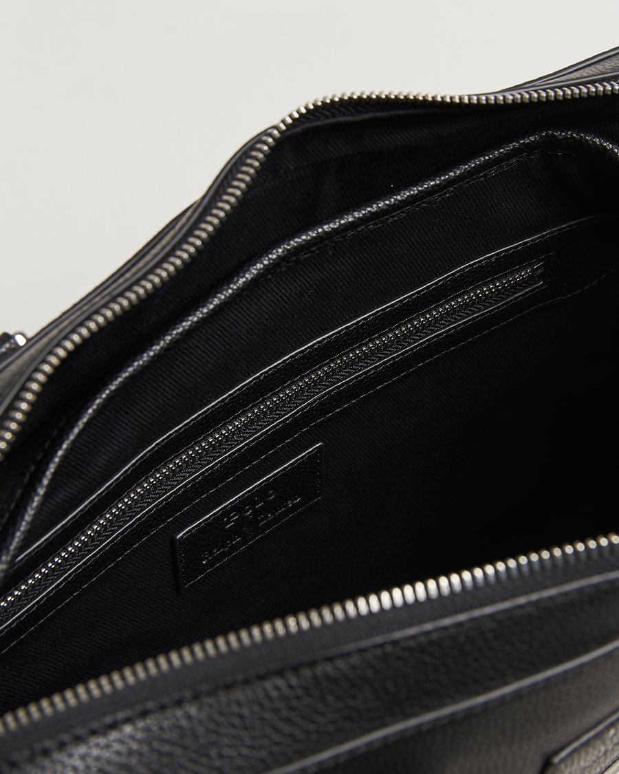 Men | Bags | Polo Ralph Lauren | Messenger Pebble Leather Black