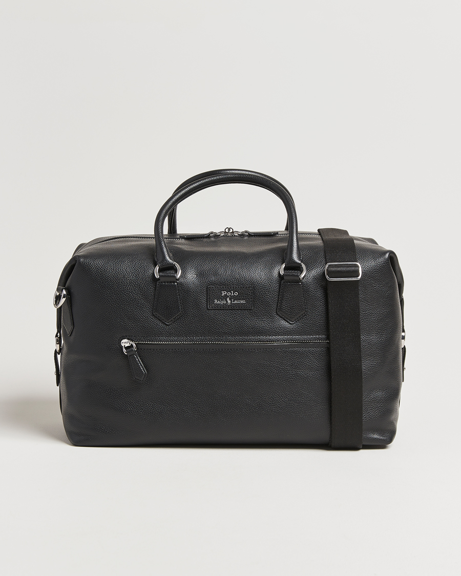 Men | Bags | Polo Ralph Lauren | Weekendbag Pebble Leather Black