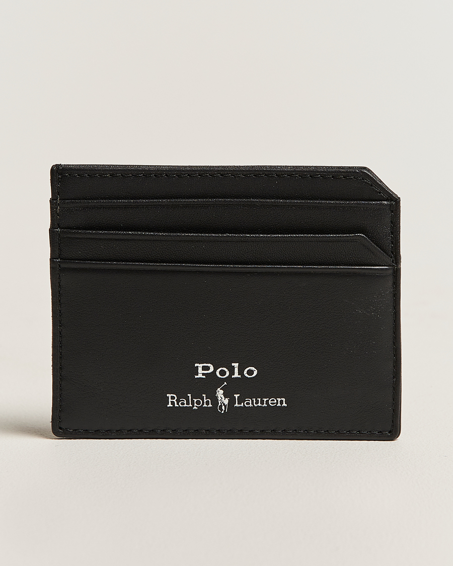 Men | Wallets | Polo Ralph Lauren | Card Holder Smooth Leather Black