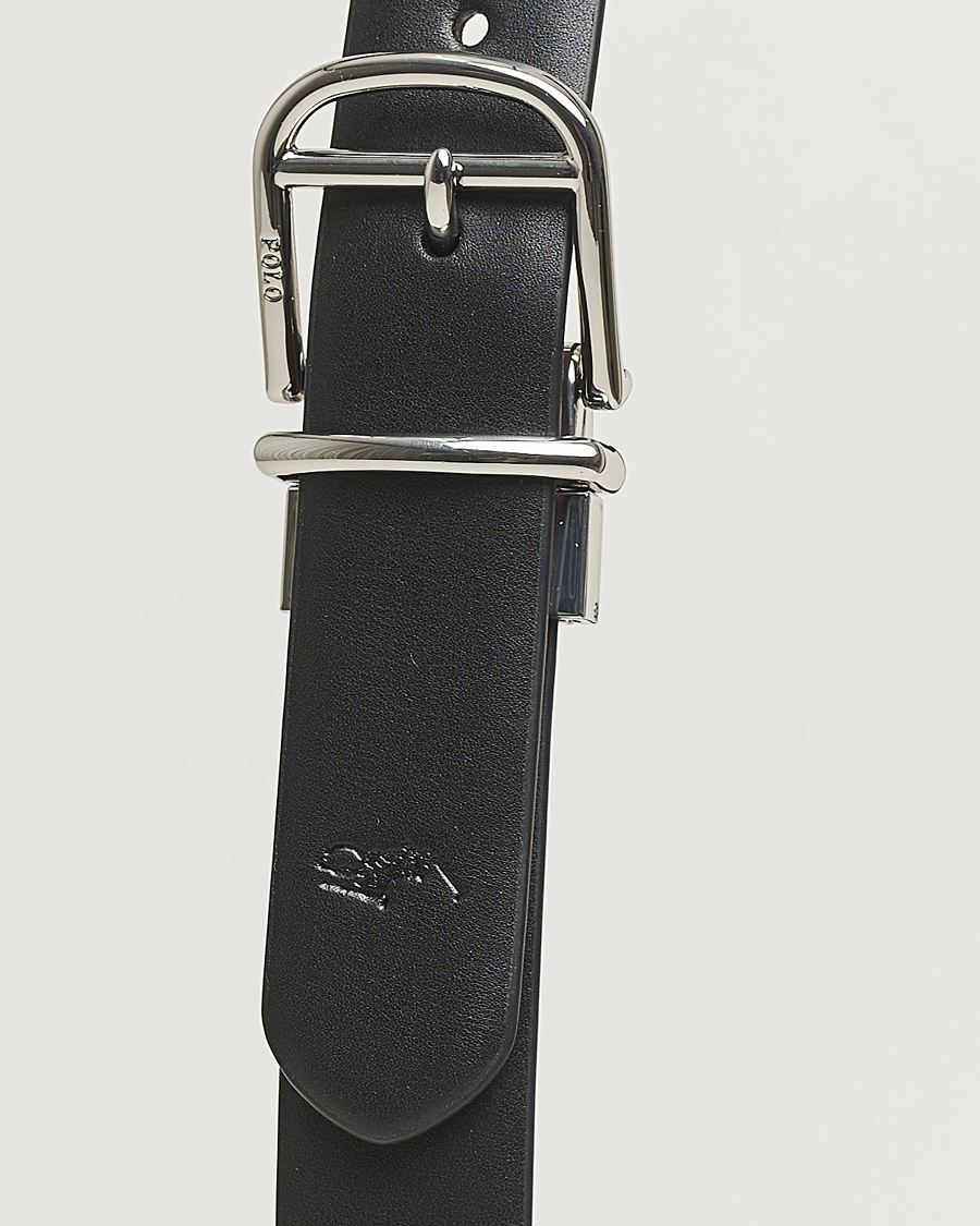 Men | Belts | Polo Ralph Lauren | Smooth Leather Belt Black/Cogniac