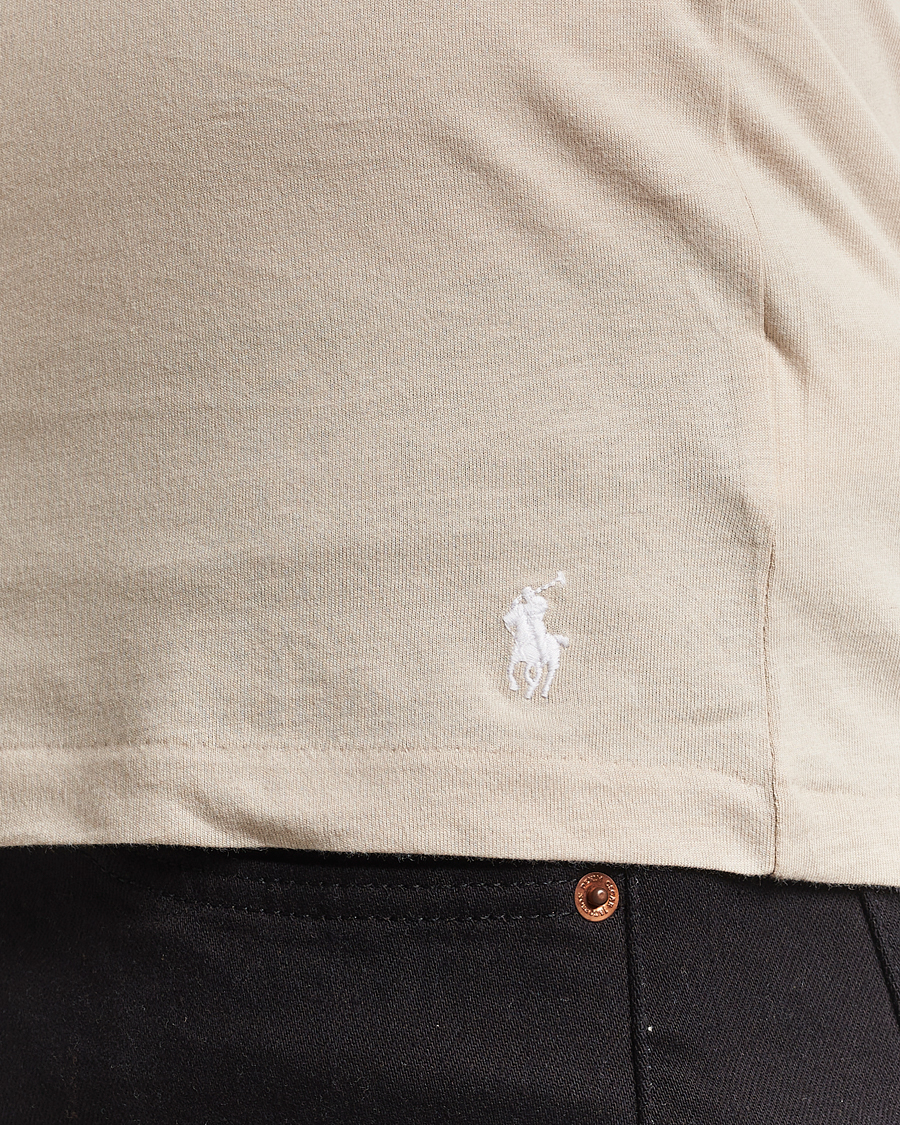Men | T-Shirts | Polo Ralph Lauren | 3-Pack Crew Neck T-Shirt Black/Grey/Khaki