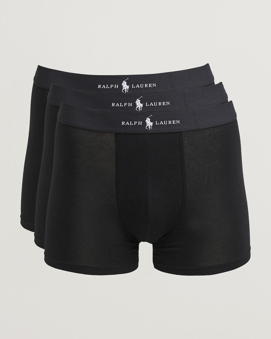 Men | Underwear & Socks | Polo Ralph Lauren | 3-Pack Trunk Black