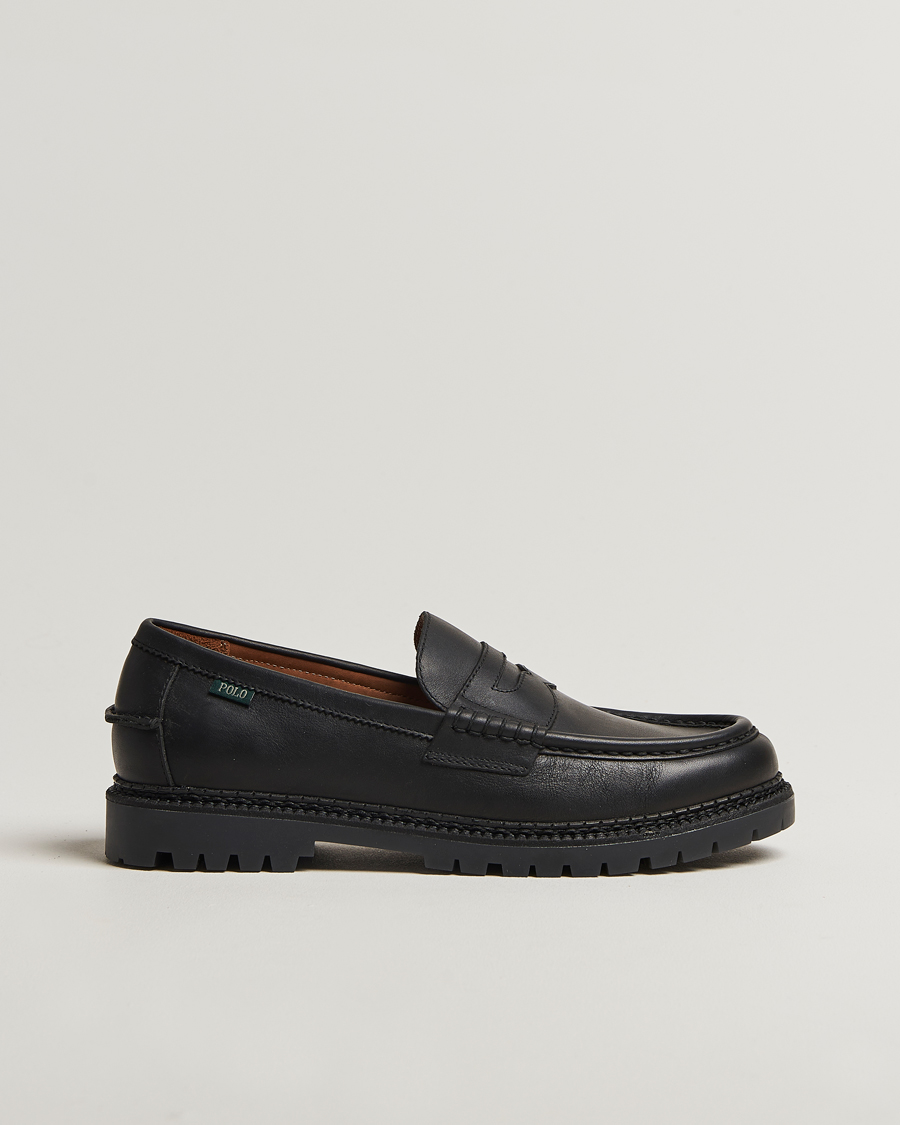 Men | Loafers | Polo Ralph Lauren | Jett Leather Penny Loafer Black