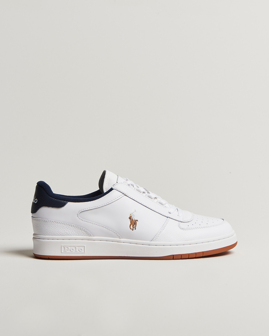 Men | Sneakers | Polo Ralph Lauren | CRT Leather Sneaker White/Navy
