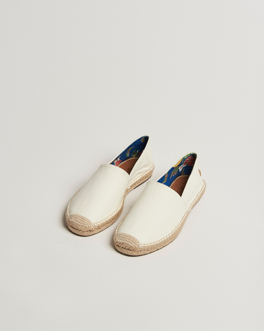 Men | Espadrilles | Polo Ralph Lauren | Cevio Washed Canvas Espadrilles Cream