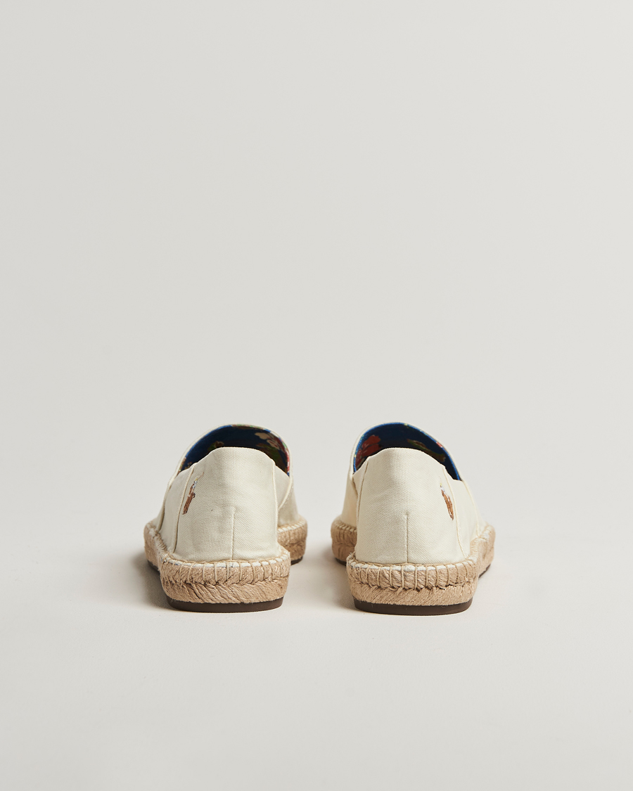 Men | Espadrilles | Polo Ralph Lauren | Cevio Washed Canvas Espadrilles Cream