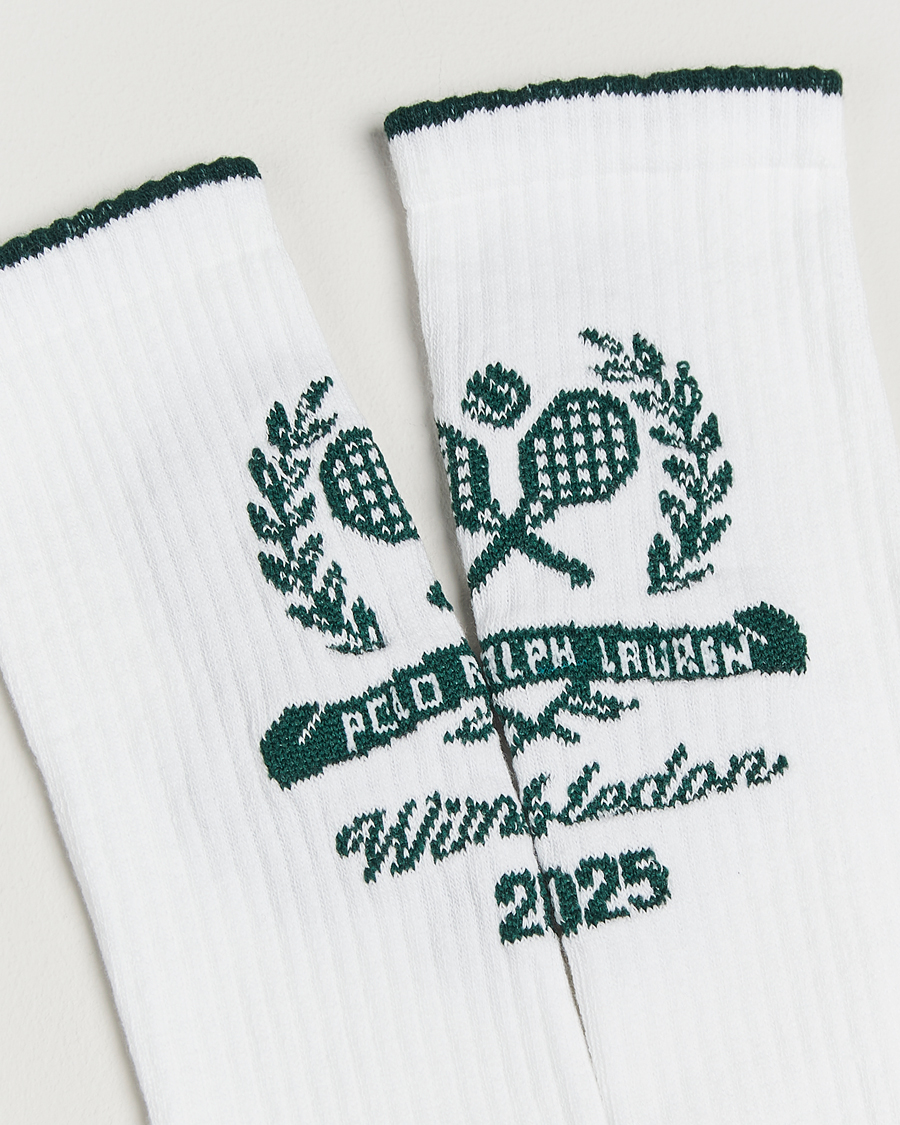 Men | Underwear & Socks | Polo Ralph Lauren | Wimbledon Crew Cotton Socks White