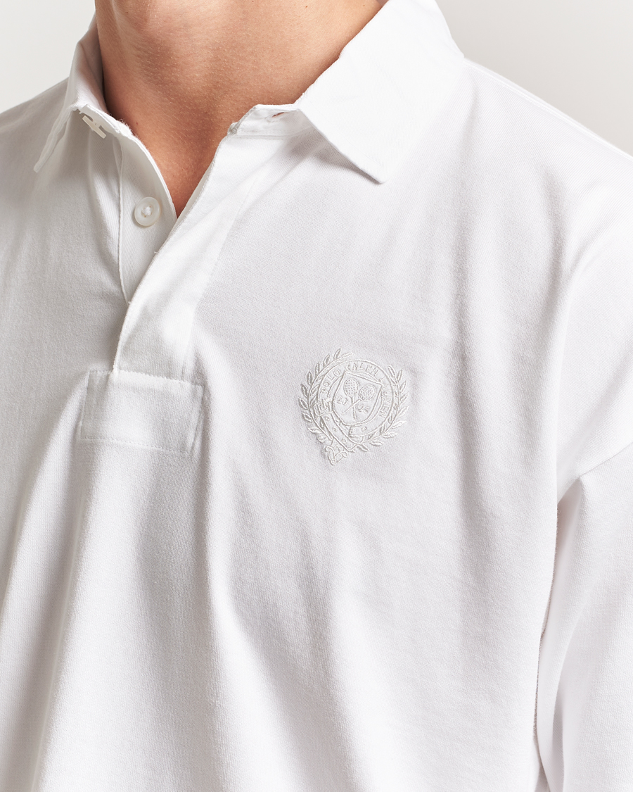 Men | Polo Shirts | Polo Ralph Lauren | Wimbledon Long Sleeve Polo Ceramic White