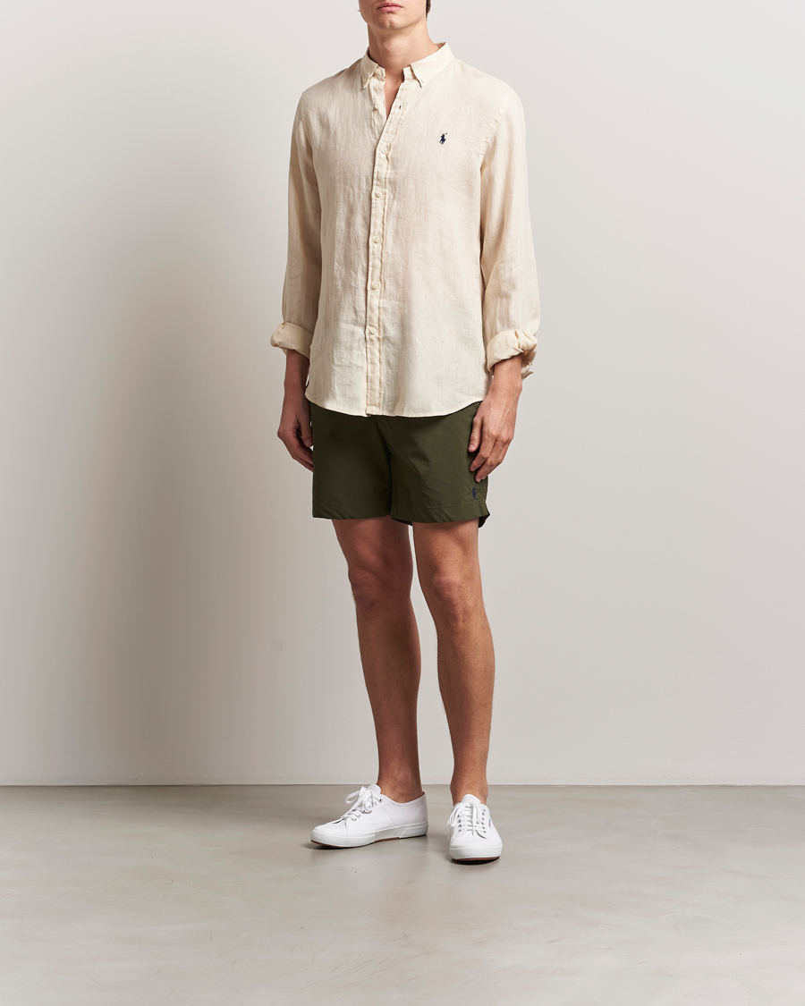 Men | Shirts | Polo Ralph Lauren | Slim Fit Linen Shirt Full Cream