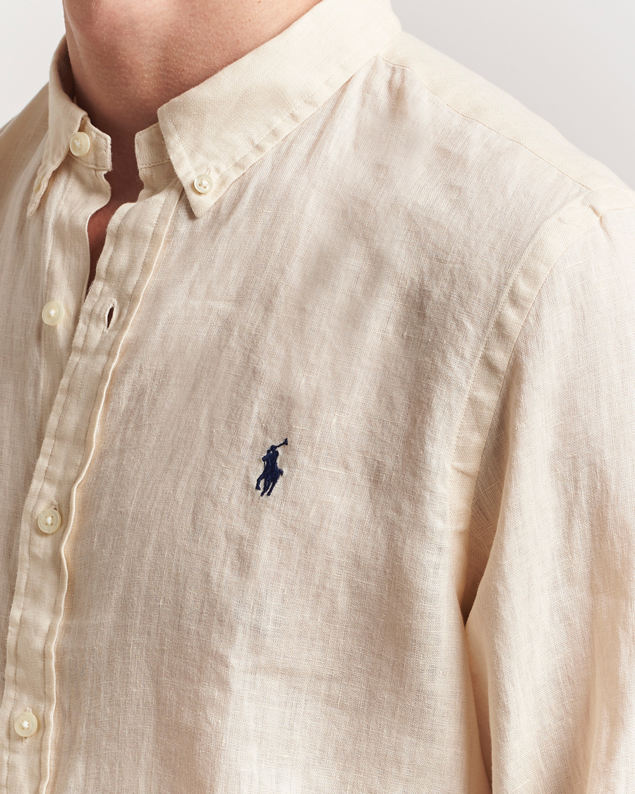 Men | Shirts | Polo Ralph Lauren | Slim Fit Linen Shirt Full Cream