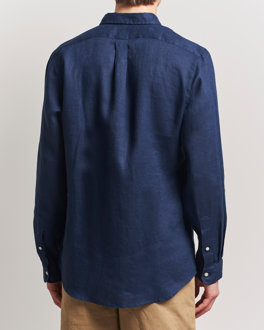 Men | Shirts | Polo Ralph Lauren | Slim Fit Linen Shirt Newport Navy